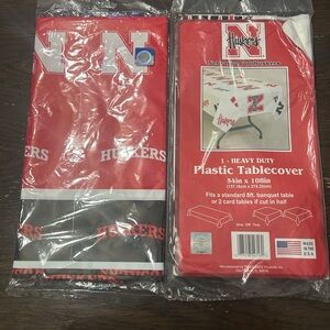 NCAA Red Huskers Plastic Tablecover